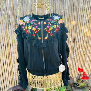 Humming Bird Embroidered Blazer